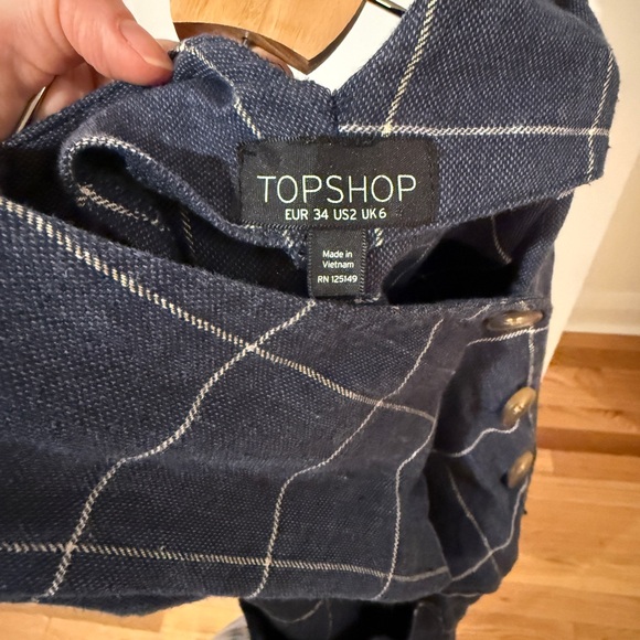 TOPSHOP Check Button Romper - Picture 4 of 4
